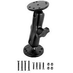 (RAM-B-101-G1-KT) Double Socket Arm 1" Ball with 2 Round Bases and Hardware Pack